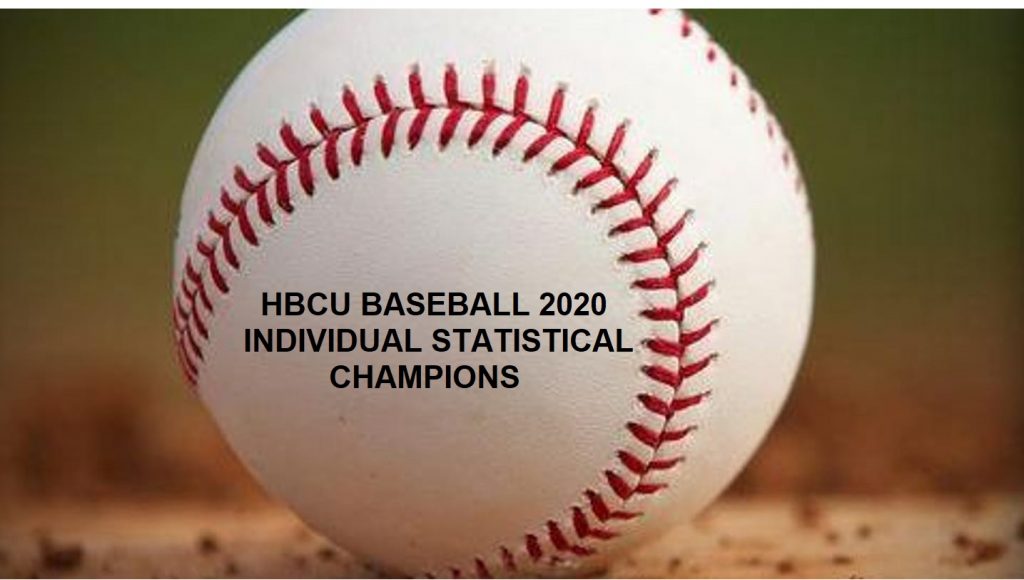 HBCU Baseball 2020 Large and Small School Individual Statistical
